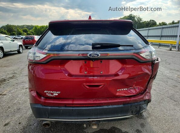 2FMPK3K88JBC30572 2018 FORD EDGE Red Вид ззаду