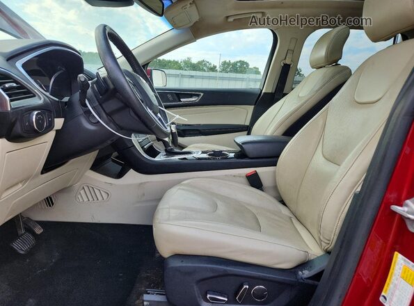 2FMPK3K88JBC30572 2018 FORD EDGE Red Вид салону спереду