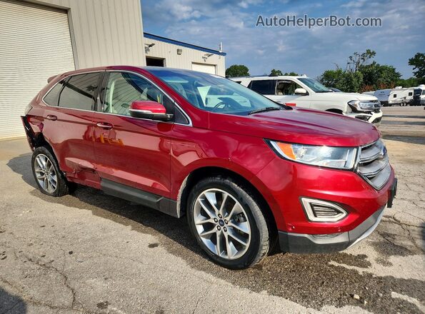 2FMPK3K88JBC30572 2018 FORD EDGE Red Передня права чверть