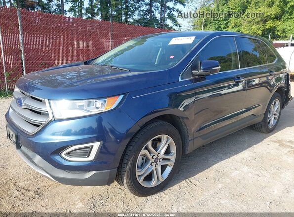 2FMPK3K8XHBB10475 2017 FORD EDGE Blue Przód lewy