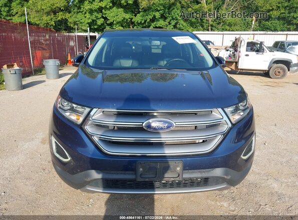 2FMPK3K8XHBB10475 2017 FORD EDGE Blue Widok zestawu wskaźników