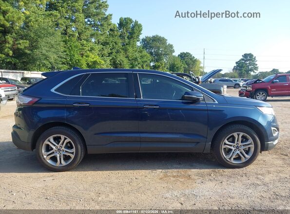 2FMPK3K8XHBB10475 2017 FORD EDGE Blue Widok wnętrza z tyłu
