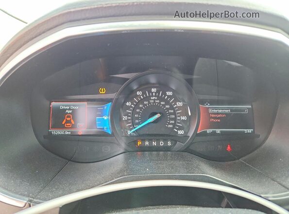 2FMPK3K90GBB57456 2016 FORD EDGE White Սարքավորումների վահանակի տեսք