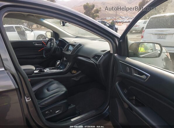 2FMPK3K90HBB91219 2017 FORD EDGE Gray Вид салону спереду