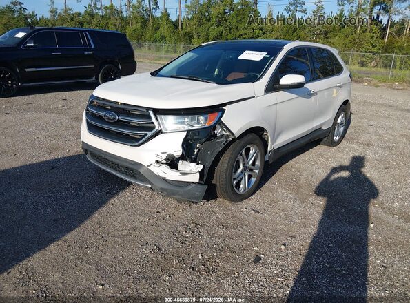 2FMPK3K90JBC30459 2018 FORD EDGE Белый Передняя левая четверть