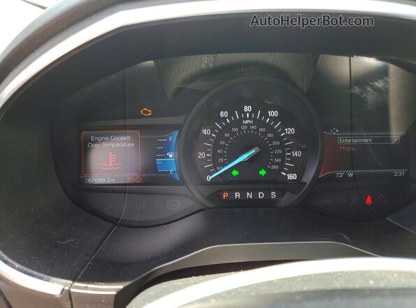 2FMPK3K90LBA30524 2020 FORD EDGE Silver Вид щитка приладів