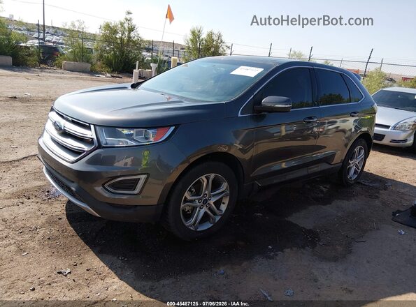 2FMPK3K91HBB28663 2017 FORD EDGE Gray Front left