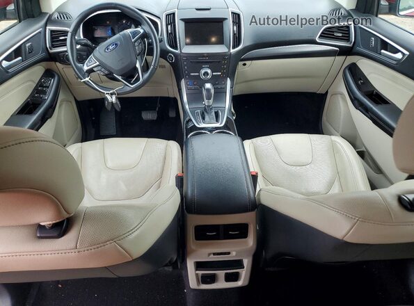 2FMPK3K91HBB62098 2017 FORD EDGE Red Dashboard view
