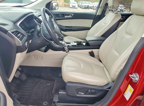2FMPK3K91HBB62098 2017 FORD EDGE Red Front interior view