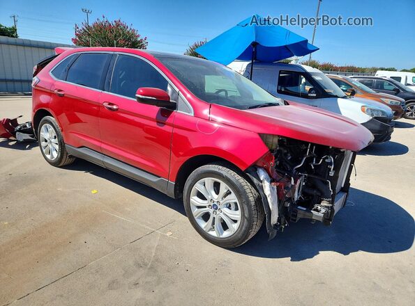 2FMPK3K91LBB45391 2020 FORD EDGE Красный Передняя правая четверть