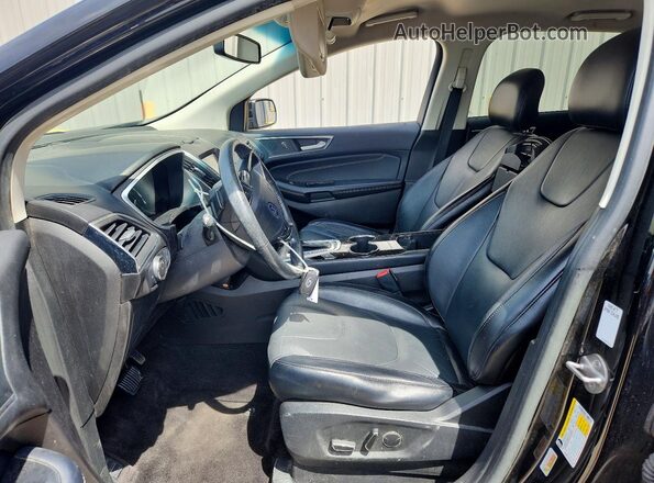2FMPK3K92JBB75254 2018 FORD EDGE Черный Вид салона спереди