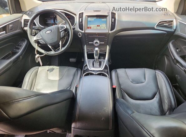 2FMPK3K92JBB75254 2018 FORD EDGE Черный Вид панели приборов