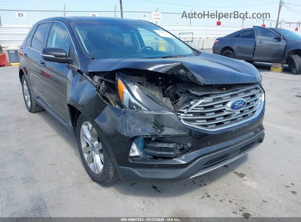 2FMPK3K92KBC37348 2019 FORD EDGE Черный Вид спереди