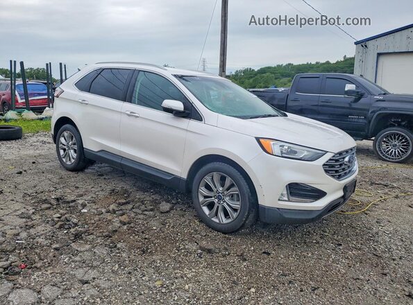2FMPK3K93KBB52390 2019 FORD EDGE White Przód prawy