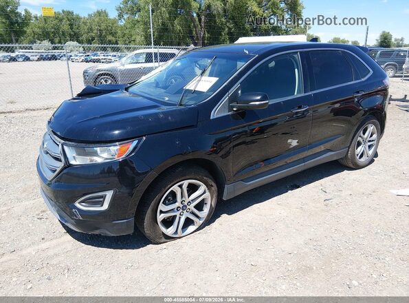 2FMPK3K94JBB42773 2018 FORD EDGE Черный Передняя левая четверть