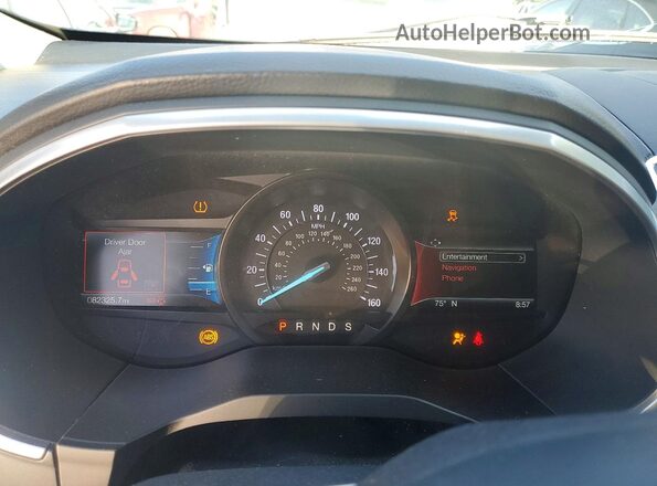 2FMPK3K94KBB40524 2019 FORD EDGE Бордовый Вид щитка приборов