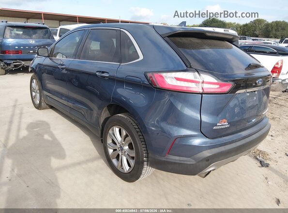 2FMPK3K94KBB49045 2019 FORD EDGE Blue Trasero izquierdo