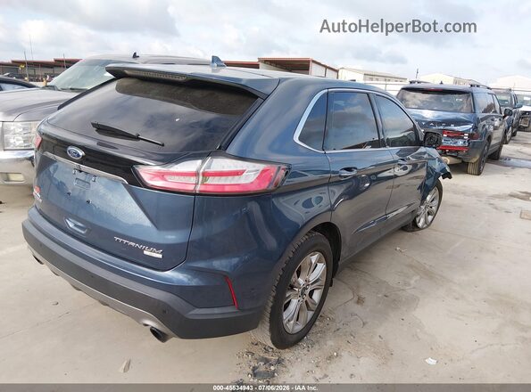 2FMPK3K94KBB49045 2019 FORD EDGE Blue Trasero derecho