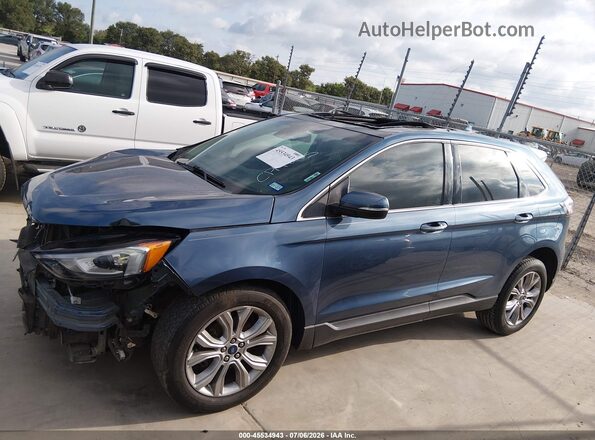 2FMPK3K94KBB49045 2019 FORD EDGE Blue Vista interior de 360 grados