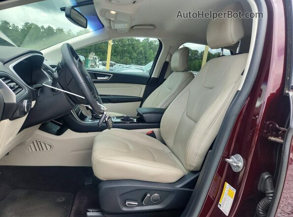 2FMPK3K95HBB81267 2017 FORD EDGE Burgundy Вид салону спереду