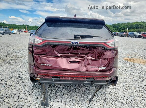 2FMPK3K95HBB81267 2017 FORD EDGE Burgundy Вид ззаду