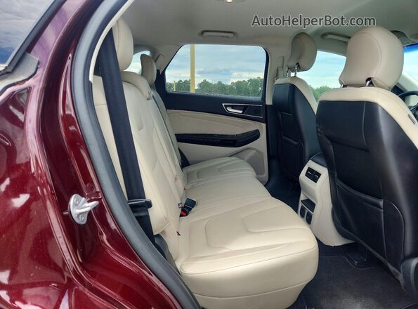 2FMPK3K95HBB81267 2017 FORD EDGE Burgundy Вид задніх сидінь