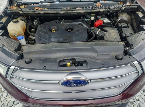 2FMPK3K95HBB81267 2017 FORD EDGE Burgundy Вид задньої частини салону