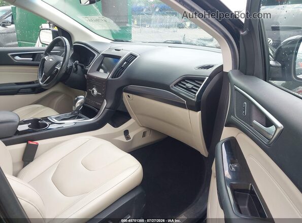2FMPK3K95HBC58901 2017 FORD EDGE Черный Вид салона спереди