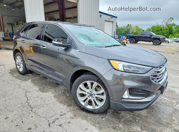 2FMPK3K95KBB81227 2019 FORD EDGE Серый Передняя правая четверть