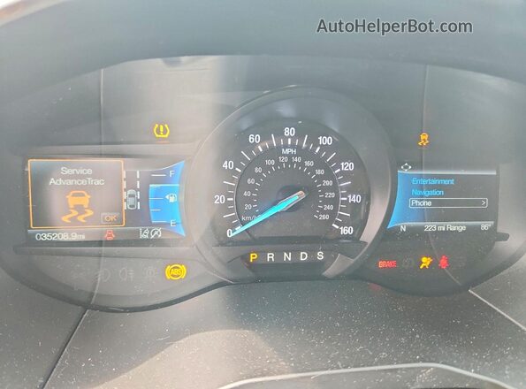 2FMPK3K95MBA45330 2021 FORD EDGE Gray Вид щитка приладів