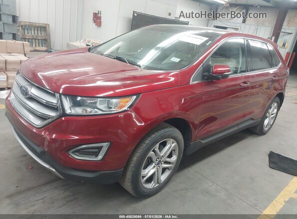 2FMPK3K96HBB58077 2017 FORD EDGE Red Przód lewy