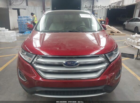 2FMPK3K96HBB58077 2017 FORD EDGE Red Widok zestawu wskaźników