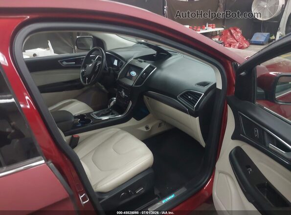 2FMPK3K96HBB58077 2017 FORD EDGE Red Widok wnętrza z przodu
