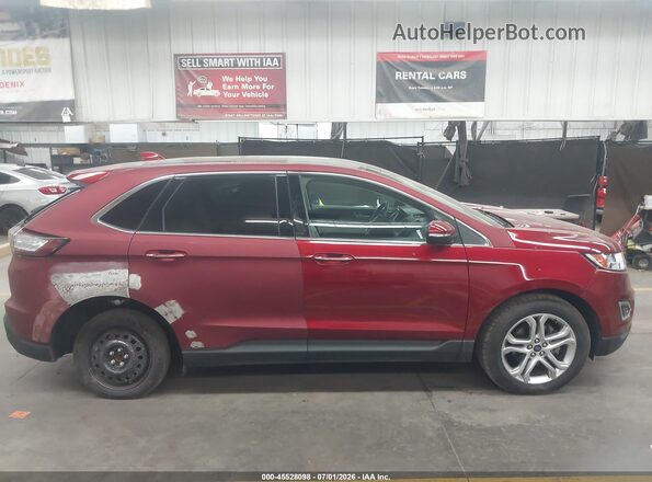 2FMPK3K96HBB58077 2017 FORD EDGE Red Widok wnętrza z tyłu