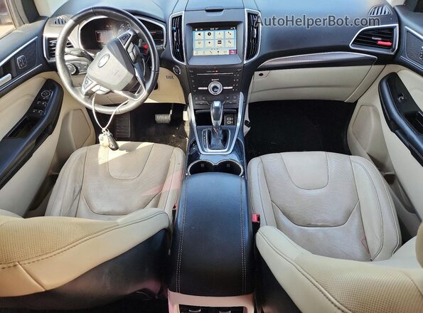 2FMPK3K96HBB90303 2017 FORD EDGE Gray Widok deski rozdzielczej