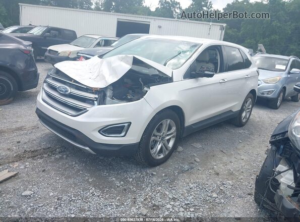 2FMPK3K96JBB90033 2018 FORD EDGE White წინა მარცხენა ხედი სამი მეოთხედიდან