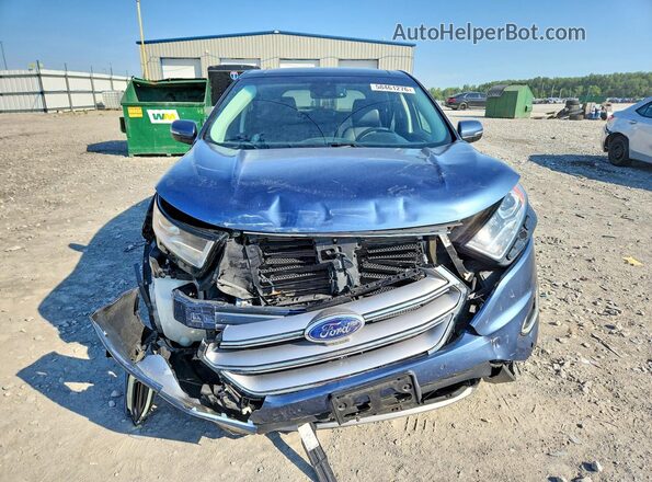 2FMPK3K96JBC62106 2018 FORD EDGE Blue Front view