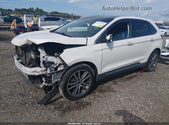 2FMPK3K96KBB44817 2019 FORD EDGE White წინა მარცხენა ხედი სამი მეოთხედიდან