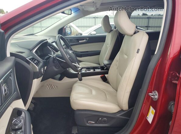 2FMPK3K96KBC31925 2019 FORD EDGE Burgundy წინა სალონის ხედი