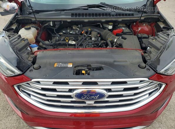2FMPK3K96KBC31925 2019 FORD EDGE Burgundy ძრავის განყოფილების ხედი