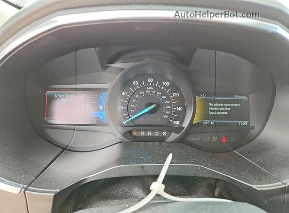2FMPK3K96LBA72812 2020 FORD EDGE Silver Widok zestawu wskaźników