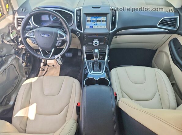 2FMPK3K97HBC01468 2017 FORD EDGE Бежевый Вид панели приборов