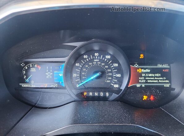 2FMPK3K97KBB54482 2019 FORD EDGE Black Вид щитка приладів