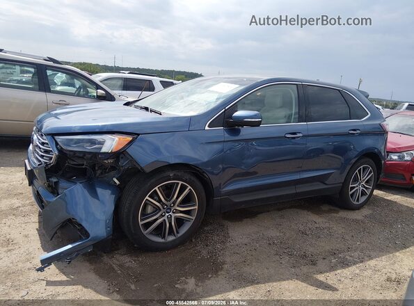 2FMPK3K97KBB93265 2019 FORD EDGE Blue Vista interior de 360 grados