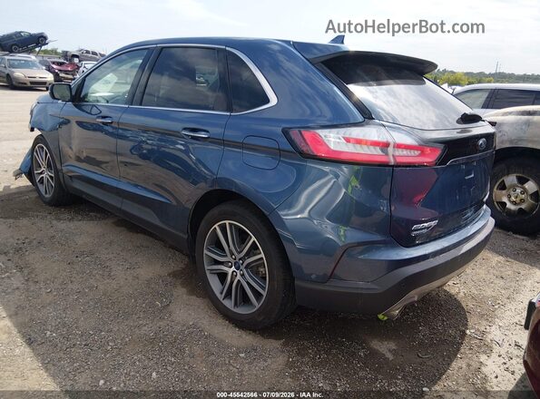 2FMPK3K97KBB93265 2019 FORD EDGE Blue Trasero izquierdo