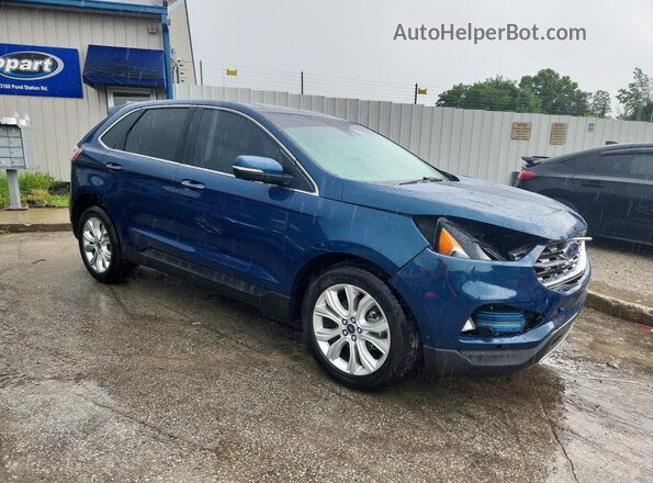 2FMPK3K97LBA96455 2020 FORD EDGE Синий Передняя правая четверть