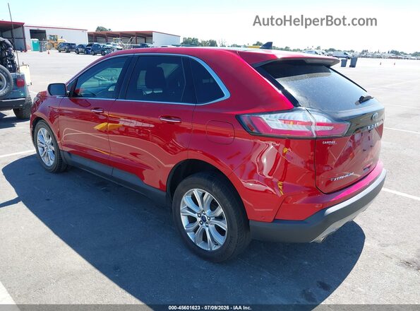 2FMPK3K97MBA45457 2021 FORD EDGE Red Rear left