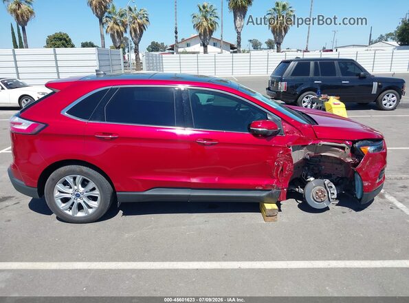 2FMPK3K97MBA45457 2021 FORD EDGE Red 360 interior view