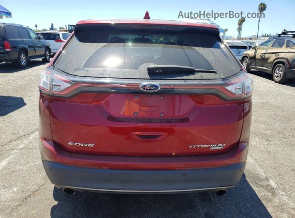 2FMPK3K98GBB53381 2016 FORD EDGE Red Rear view