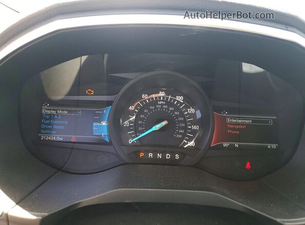 2FMPK3K98GBB53381 2016 FORD EDGE Red Instrument cluster view